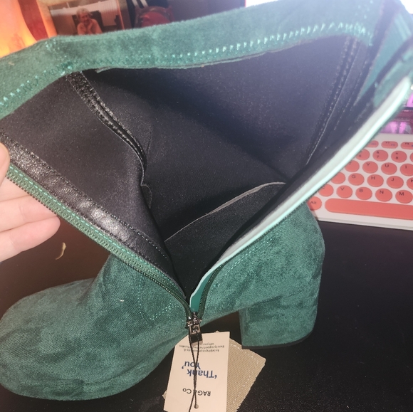MUST GO!🍃Rag & Co Handcrafted Forest Green Suede Boots Size 8 NEW w/Tags!🍁 - Picture 5 of 7